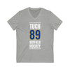 Tuch 89 Buffalo Hockey Royal Blue Vertical Design Unisex V-Neck Tee