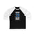 Romanov 28 New York Hockey Blue Vertical Design Unisex Tri-Blend 3/4 Sleeve Raglan Baseball Shirt