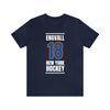 Engvall 18 New York Hockey Blue Vertical Design Unisex T-Shirt