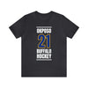 Okposo 21 Buffalo Hockey Royal Blue Vertical Design Unisex T-Shirt