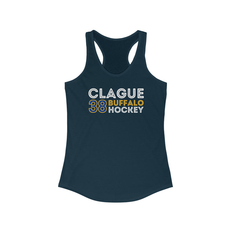 Clague 38 Buffalo Hockey Grafitti Wall Design Women's Ideal Racerback Tank Top