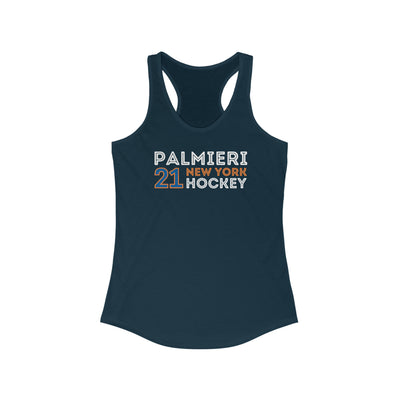 Palmieri 21 New York Hockey Grafitti Wall Design Women's Ideal Racerback Tank Top