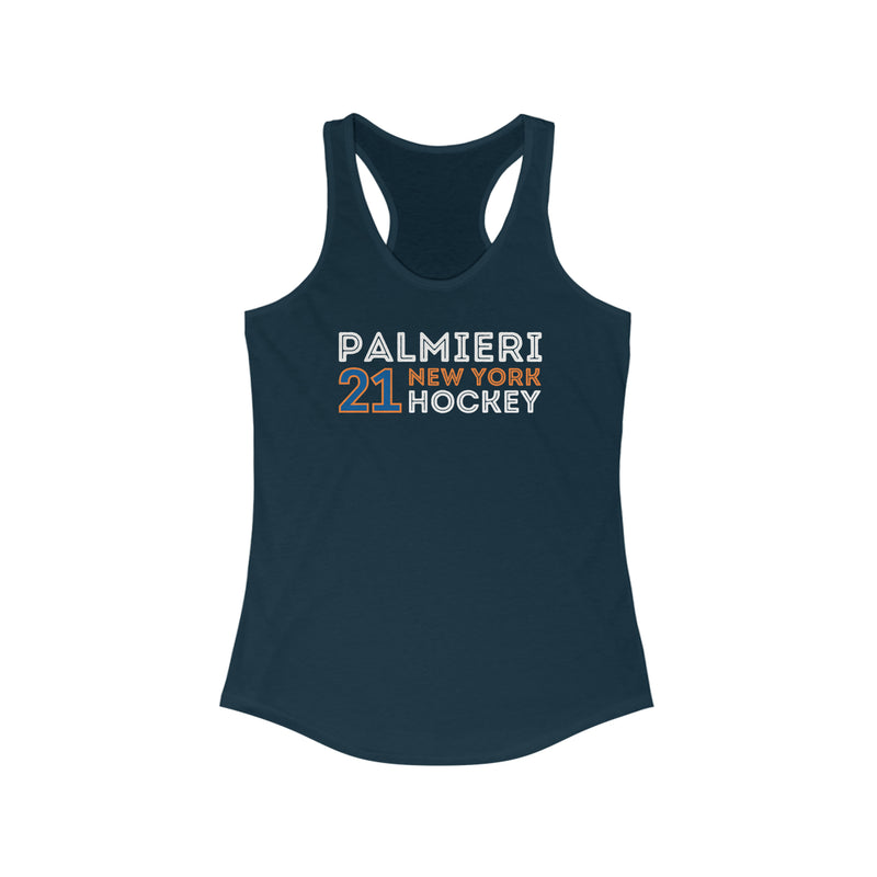 Palmieri 21 New York Hockey Grafitti Wall Design Women's Ideal Racerback Tank Top