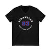 Zibanejad 93 New York Hockey Number Arch Design Unisex V-Neck Tee