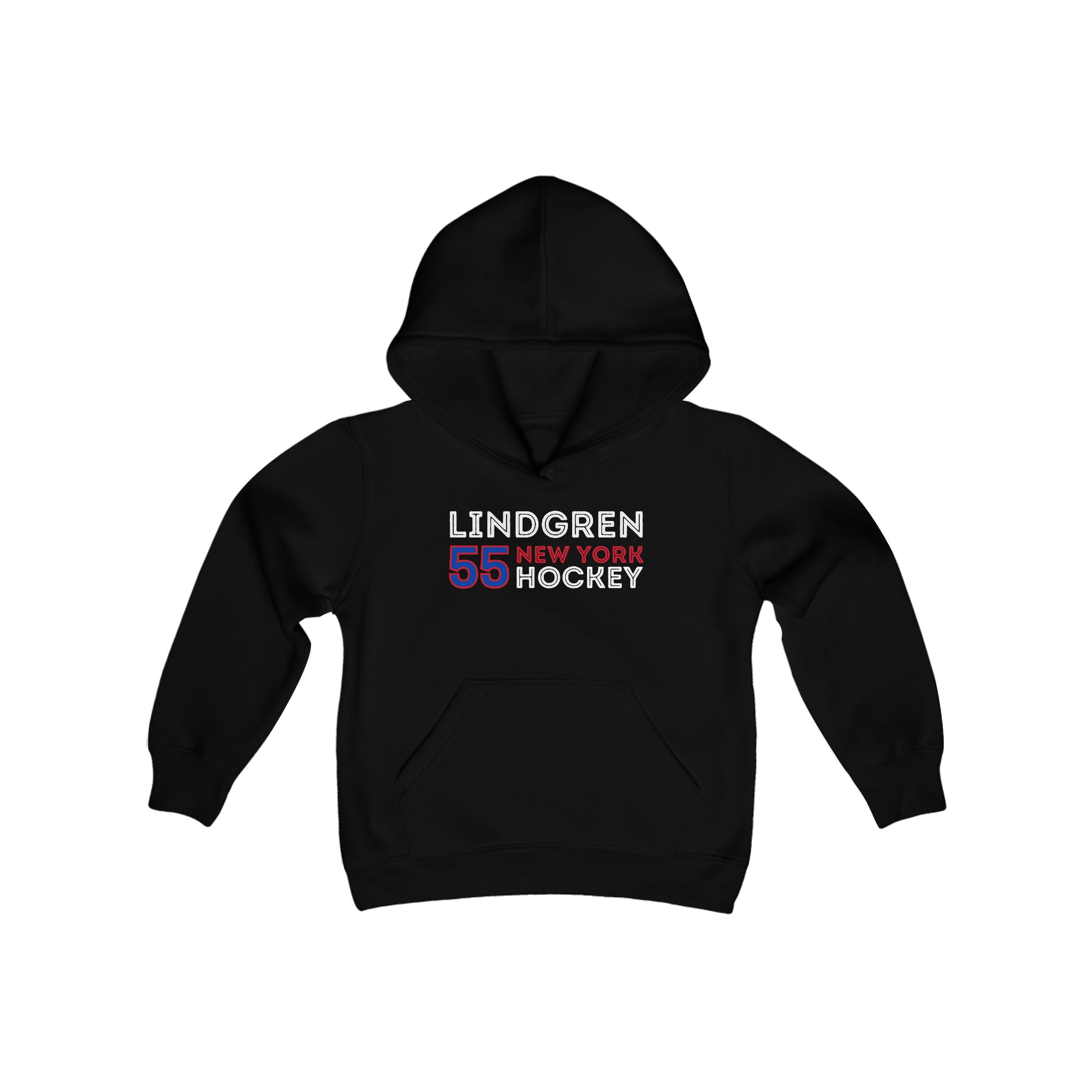 Lindgren 55 New York Hockey Grafitti Wall Design Youth Hooded Sweatshirt