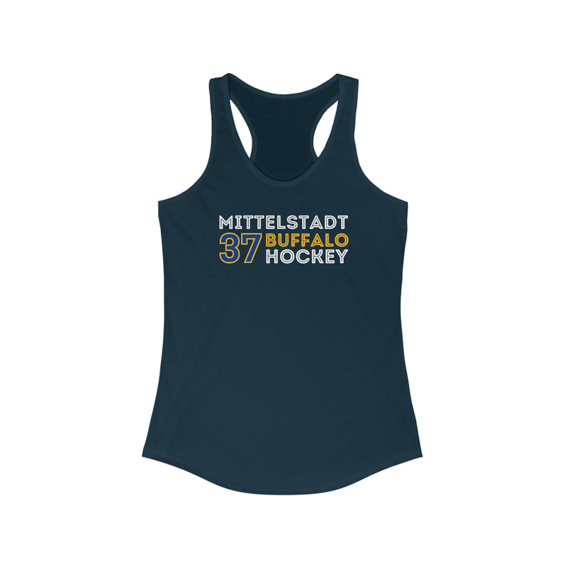 Mittelstadt 37 Buffalo Hockey Grafitti Wall Design Women's Ideal Racerback Tank Top