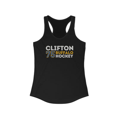 Clifton 75 Buffalo Hockey Grafitti Wall Design Women's Ideal Racerback Tank Top