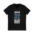 Johnston 32 New York Hockey Blue Vertical Design Unisex V-Neck Tee