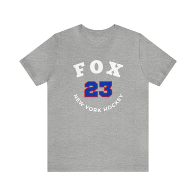 Fox 23 New York Hockey Number Arch Design Unisex T-Shirt