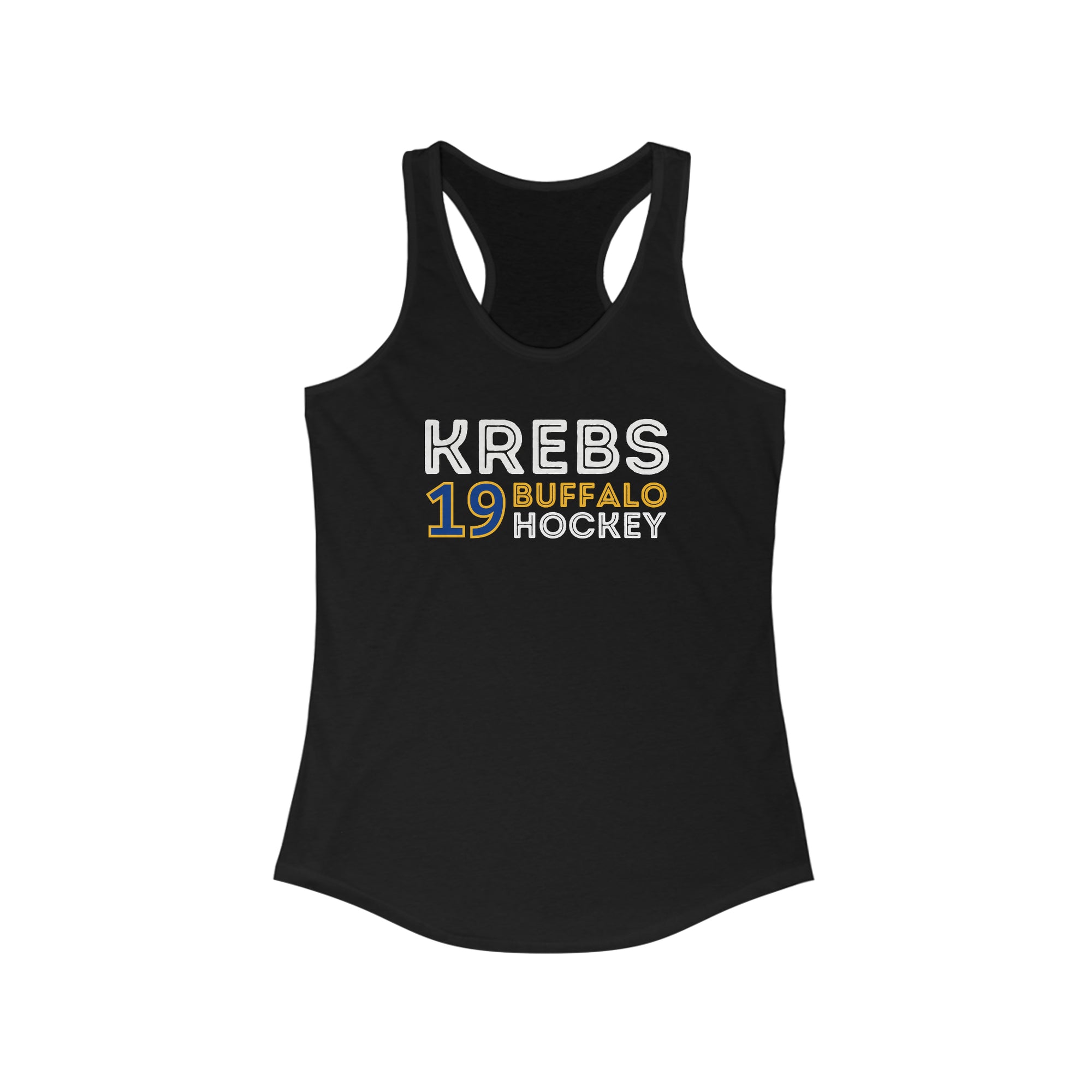 Krebs 19 Buffalo Hockey Grafitti Wall Design Women's Ideal Racerback Tank Top