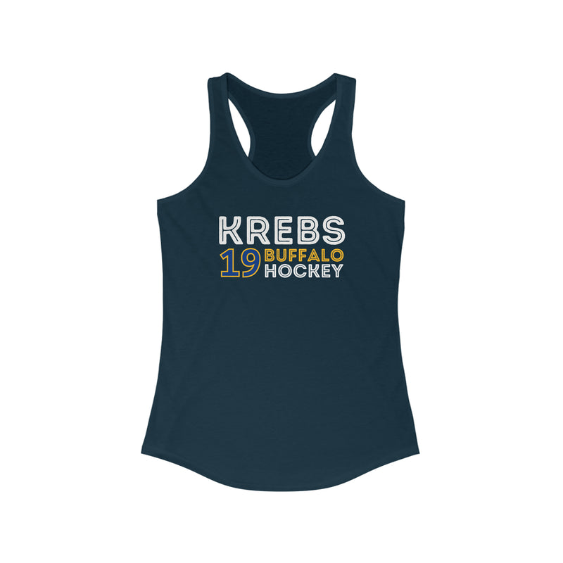 Krebs 19 Buffalo Hockey Grafitti Wall Design Women's Ideal Racerback Tank Top