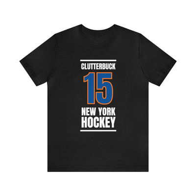 Clutterbuck 15 New York Hockey Blue Vertical Design Unisex T-Shirt