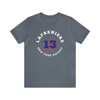 Lafreniere 13 New York Hockey Number Arch Design Unisex T-Shirt