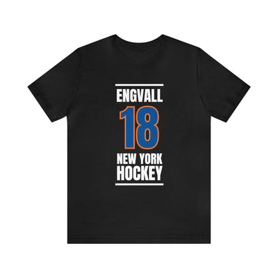 Engvall 18 New York Hockey Blue Vertical Design Unisex T-Shirt