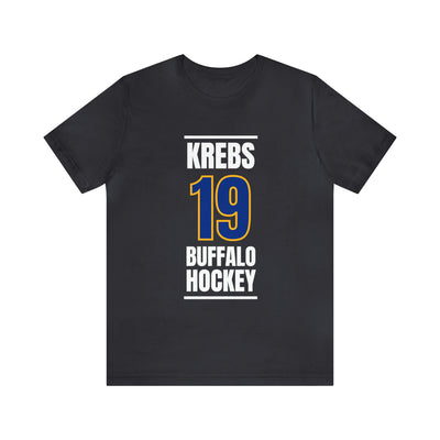 Krebs 19 Buffalo Hockey Royal Blue Vertical Design Unisex T-Shirt