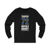 Thompson 72 Buffalo Hockey Royal Blue Vertical Design Unisex Jersey Long Sleeve Shirt