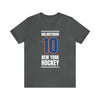 Holmstrom 10 New York Hockey Blue Vertical Design Unisex T-Shirt