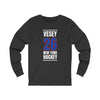 Vesey 26 New York Hockey Royal Blue Vertical Design Unisex Jersey Long Sleeve Shirt