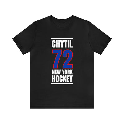 Chytil 72 New York Hockey Royal Blue Vertical Design Unisex T-Shirt