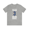 Pelech 3 New York Hockey Blue Vertical Design Unisex T-Shirt