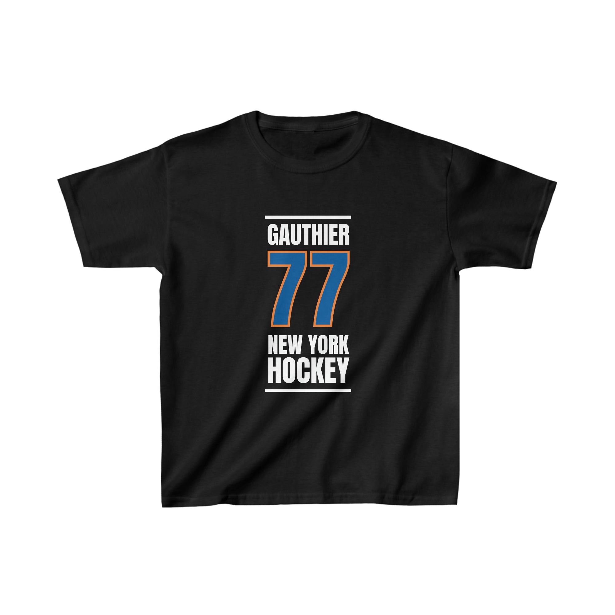 Gauthier 77 New York Hockey Blue Vertical Design Kids Tee