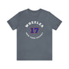 Wheeler 17 New York Hockey Number Arch Design Unisex T-Shirt