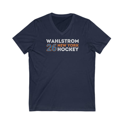 Wahlstrom 26 New York Hockey Grafitti Wall Design Unisex V-Neck Tee