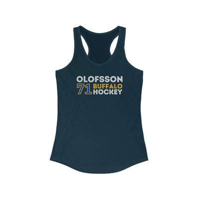 Olofsson 71 Buffalo Hockey Grafitti Wall Design Women's Ideal Racerback Tank Top