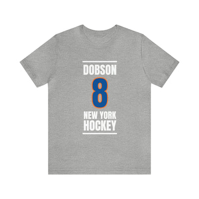 Dobson 8 New York Hockey Blue Vertical Design Unisex T-Shirt