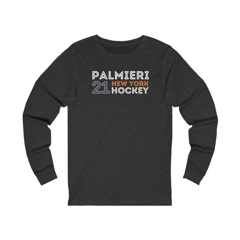 Palmieri 21 New York Hockey Grafitti Wall Design Unisex Jersey Long Sleeve Shirt