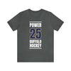 Power 25 Buffalo Hockey Royal Blue Vertical Design Unisex T-Shirt