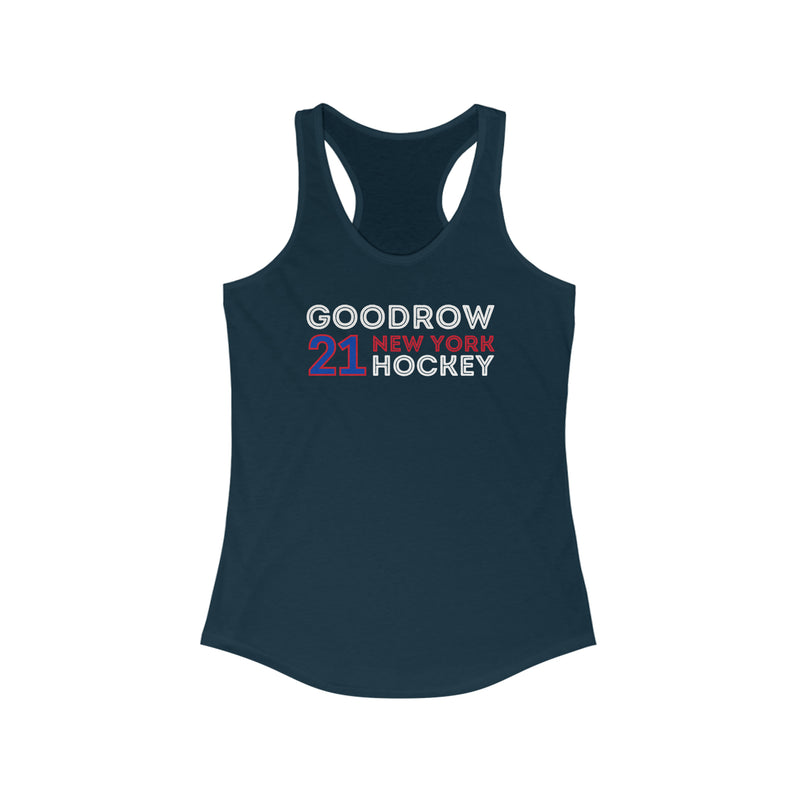 Goodrow 21 New York Hockey Grafitti Wall Design Women's Ideal Racerback Tank Top