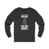 Bolduc 4 New York Hockey Blue Vertical Design Unisex Jersey Long Sleeve Shirt