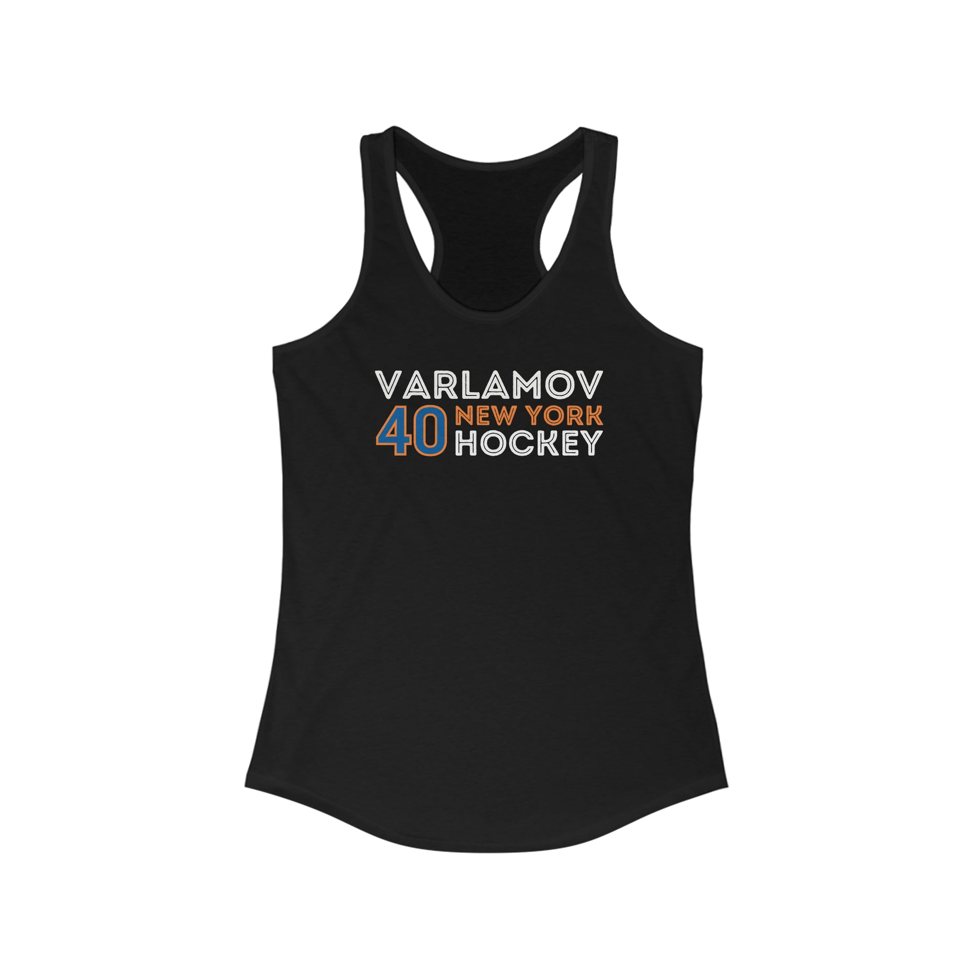 Varlamov 40 New York Hockey Grafitti Wall Design Women's Ideal Racerback Tank Top