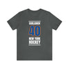 Varlamov 40 New York Hockey Blue Vertical Design Unisex T-Shirt