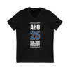 Aho 25 New York Hockey Blue Vertical Design Unisex V-Neck Tee