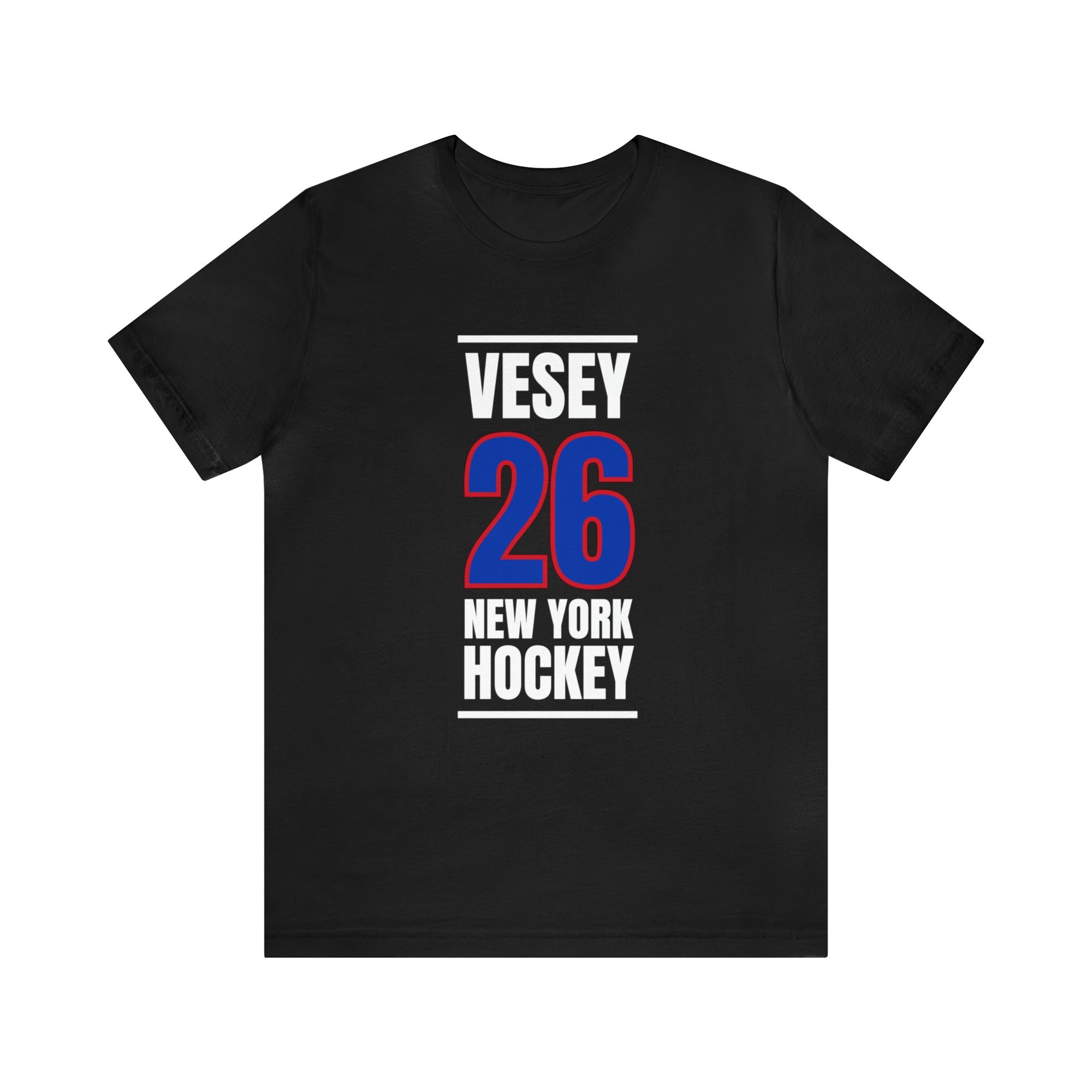 Vesey 26 New York Hockey Royal Blue Vertical Design Unisex T-Shirt