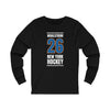 Wahlstrom 26 New York Hockey Blue Vertical Design Unisex Jersey Long Sleeve Shirt