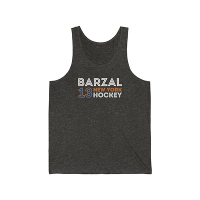 Barzal 13 New York Hockey Grafitti Wall Design Unisex Jersey Tank Top