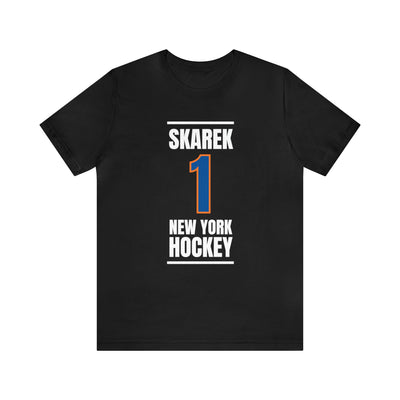 Skarek 1 New York Hockey Blue Vertical Design Unisex T-Shirt