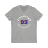 Zibanejad 93 New York Hockey Number Arch Design Unisex V-Neck Tee