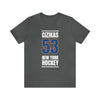 Cizikas 53 New York Hockey Blue Vertical Design Unisex T-Shirt