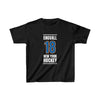 Engvall 18 New York Hockey Blue Vertical Design Kids Tee