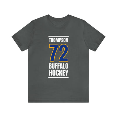 Thompson 72 Buffalo Hockey Royal Blue Vertical Design Unisex T-Shirt