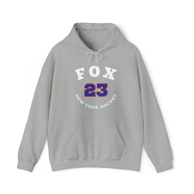 Fox 23 New York Hockey Number Arch Design Unisex Hooded Sweatshirt