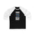 Power 25 Buffalo Hockey Royal Blue Vertical Design Unisex Tri-Blend 3/4 Sleeve Raglan Baseball Shirt