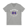 Kakko 24 New York Hockey Number Arch Design Unisex V-Neck Tee