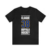 Clague 38 Buffalo Hockey Royal Blue Vertical Design Unisex T-Shirt