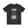 Clifton 75 Buffalo Hockey Royal Blue Vertical Design Unisex T-Shirt