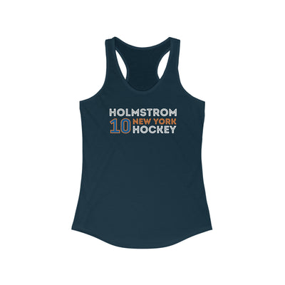 Holmstrom 10 New York Hockey Grafitti Wall Design Women's Ideal Racerback Tank Top